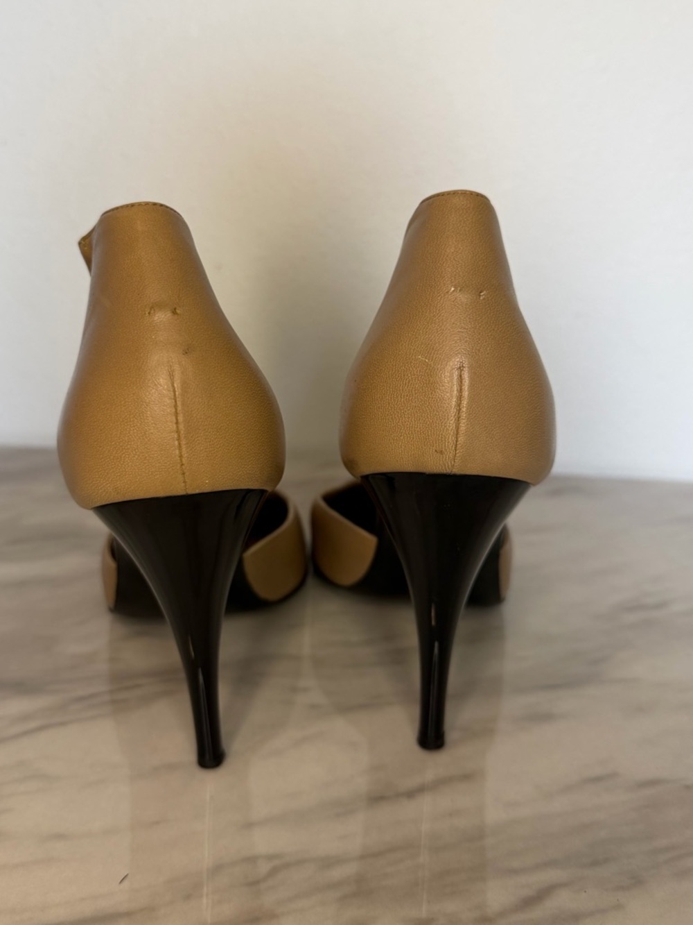 Chanel classic color– Beige/Black Leather – Size 38 - Picture 6 of 9